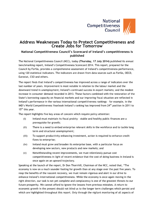 17072014_Irelands_Competitiveness_Scorecard_2014-PressRelease