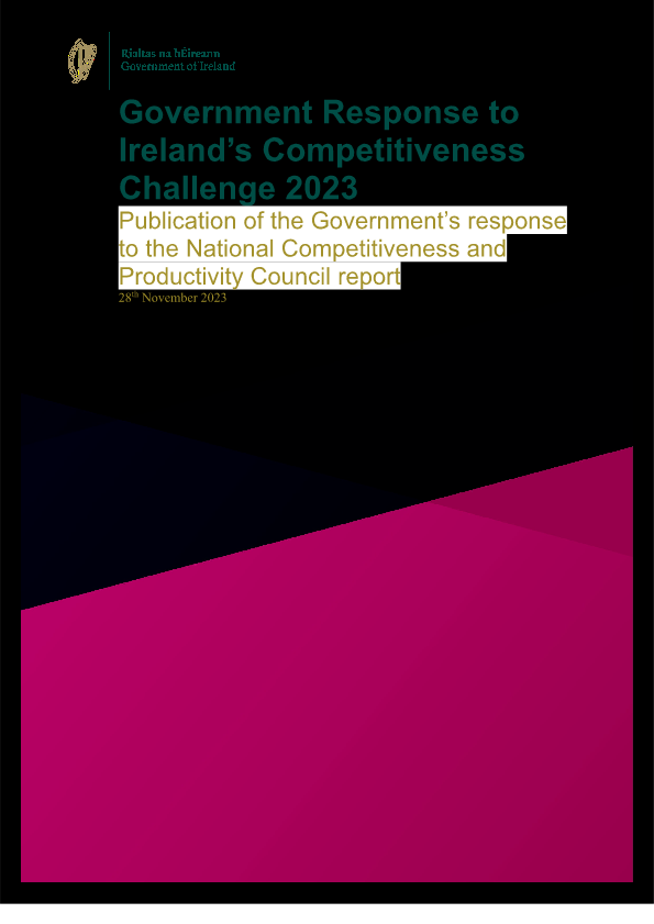 Government Response to  Ireland’s Competitiveness  Challenge 2023